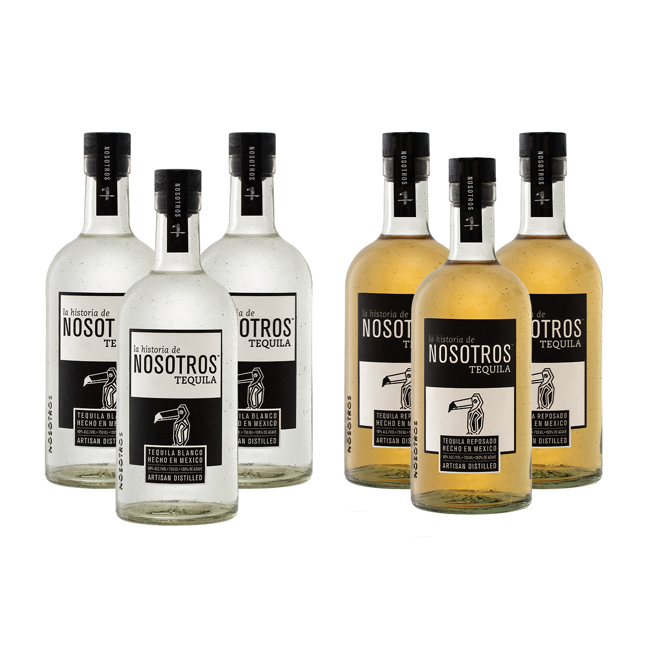 Nosotros Mixed 6 Pack, 3 blanco & 3 reposado 750mL (save $30)